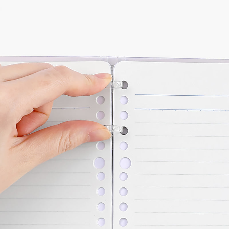 Minimalist Translucent 4-Hole Ring-Bound Binder Note