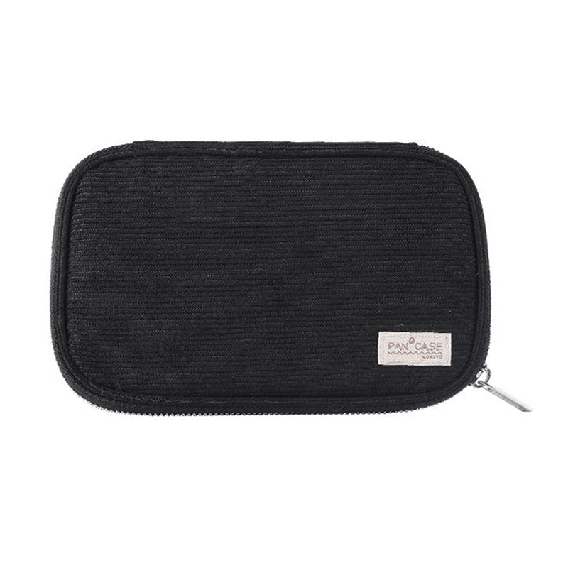 Minimalist Ribbed Stationery Organizer Pouch