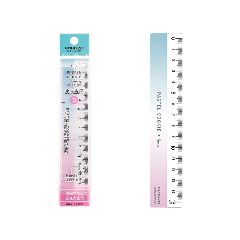 Wave-shaped Acrylic Ruler