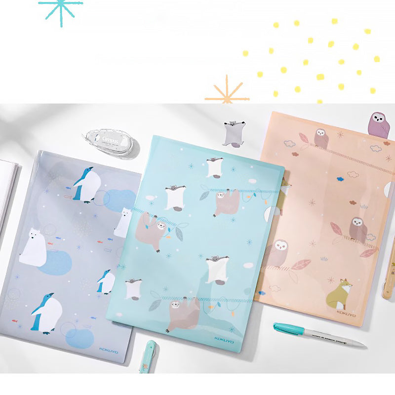 Whimsical Animal-printed Document Folder 3 Pcs Set