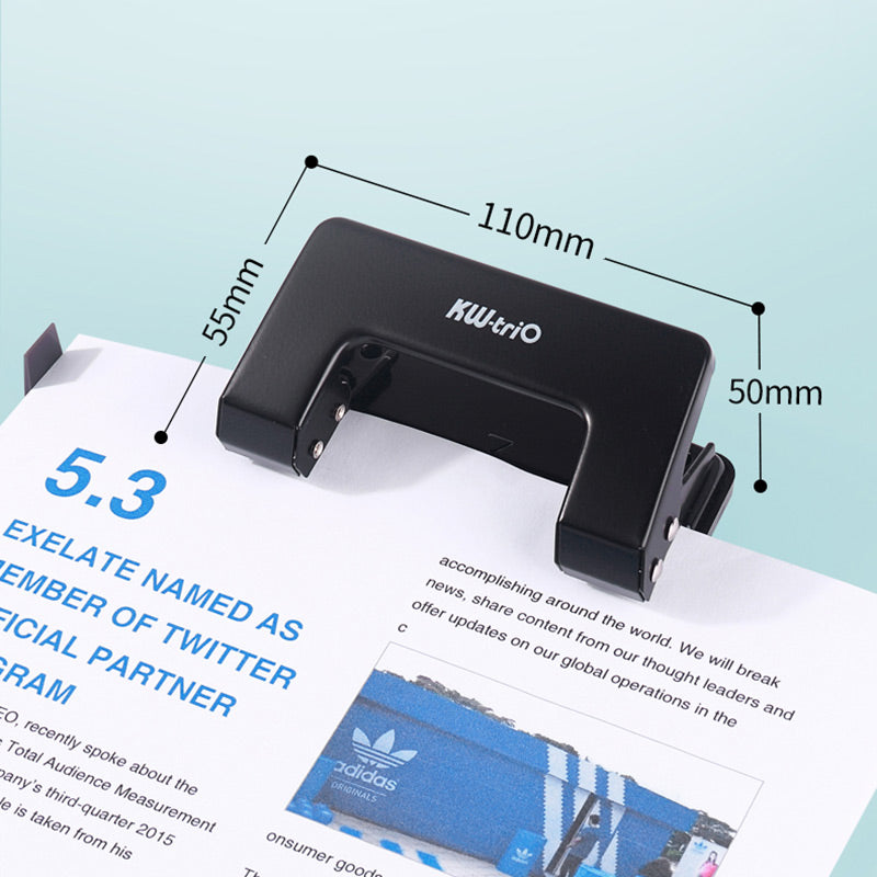 Minimalist Lever-operated Desktop Hole Punch