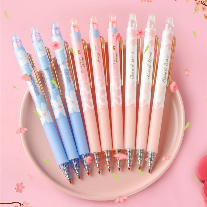 Cherry Blossom-motif Heat-erasable Gel Pen Pack
