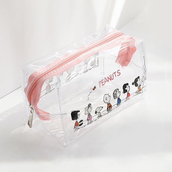 Whimsical-printed Transparent Zippered Pencil Pouch