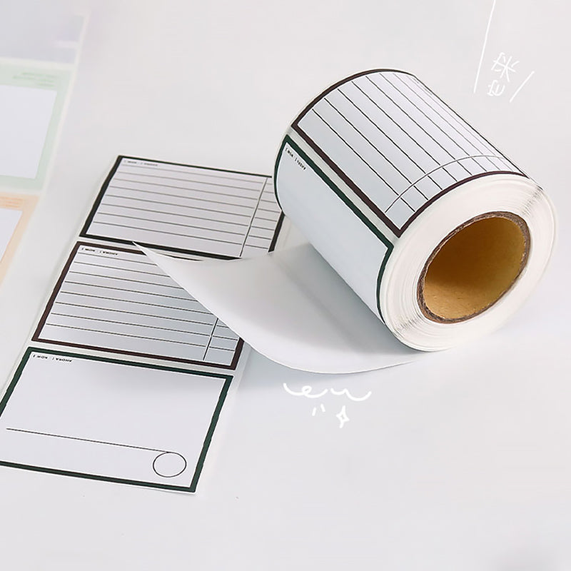 Multi-template Label Sticker Roll for Planners
