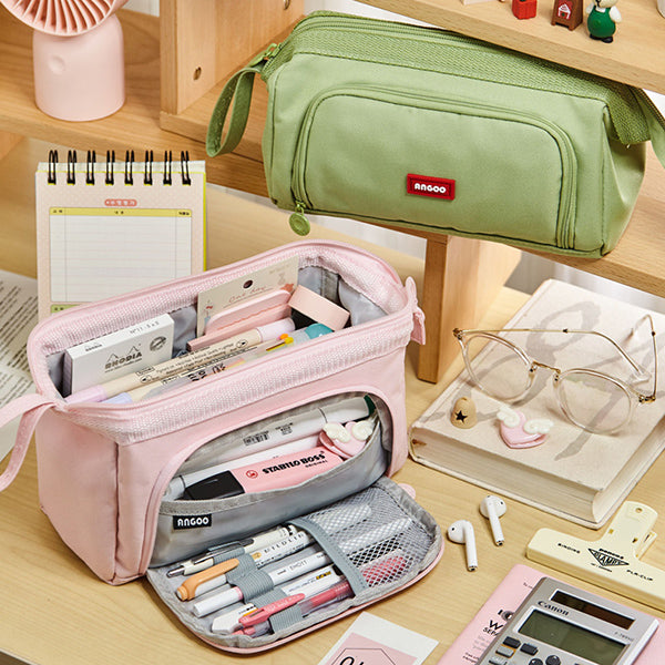 Frame-supported Multi-compartment Pencil Case
