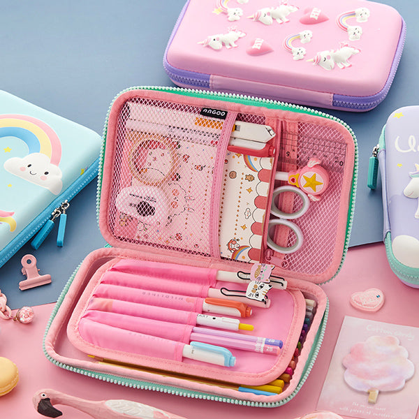 3D-Embossed Stationery Organizer Pencil Case