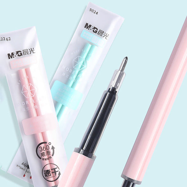 Floral-motif Retractable Gel Pen and Refill Bundle