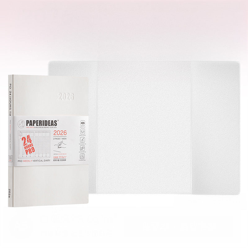 Embossed-logo Vertical Weekly Planner Notebook