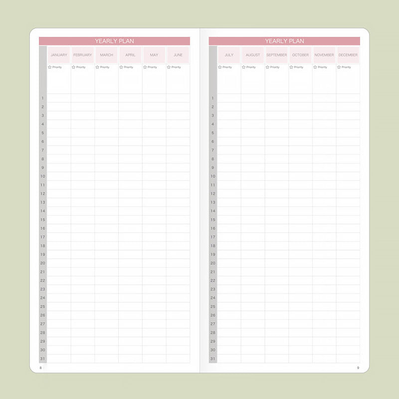 Minimalist Textured Hardcover Weekly Planner Notebook