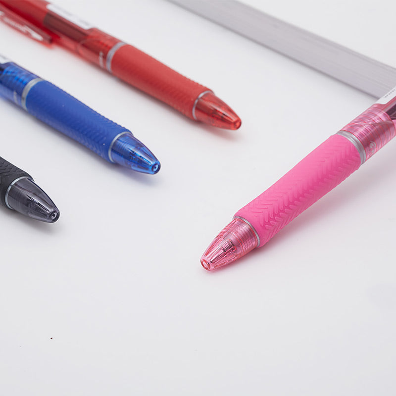 Textured-grip Retractable Click-action Ballpoint Pen