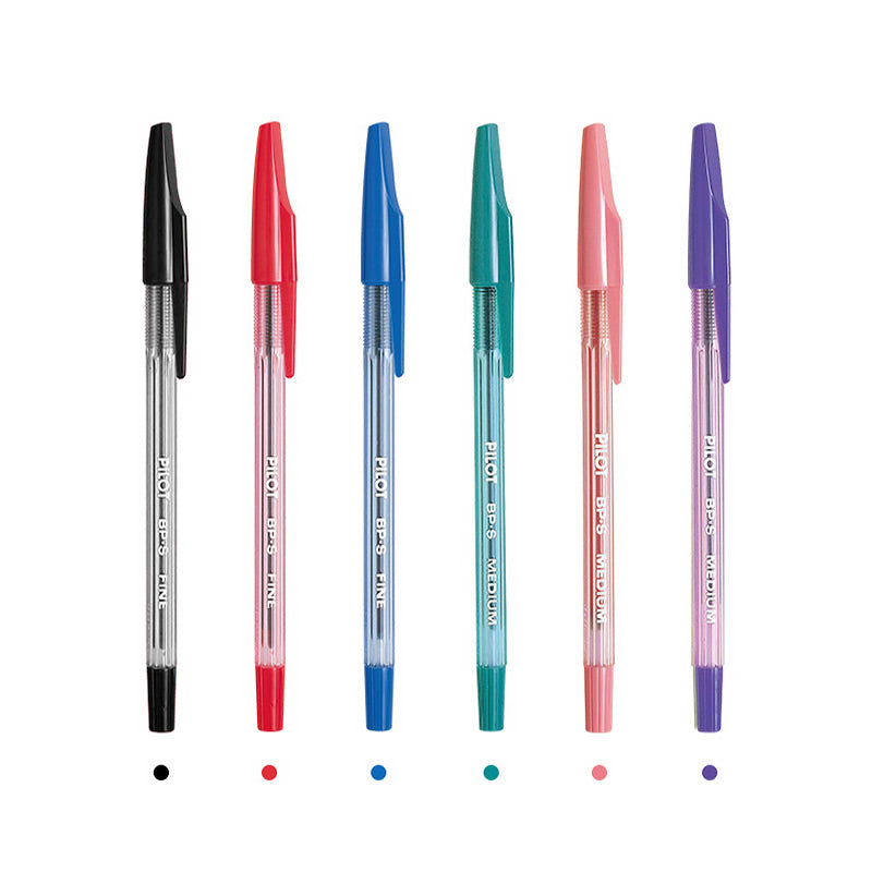 Transparent-barrel Retractable Ballpoint Pen 3 Pcs Pack