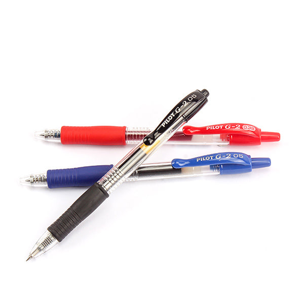 Textured-grip Transparent Retractable Gel Pen Set
