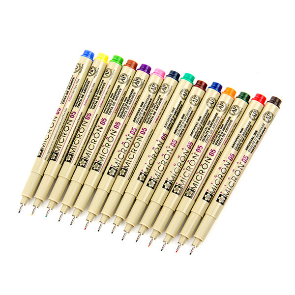 Color-coded Fine-tip Art Pen Set