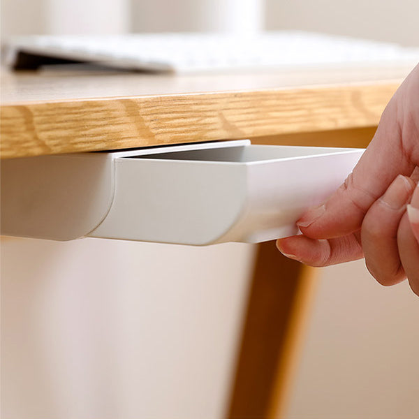 Curved-edge Under Table Hanging Drawer Stationery Organizer