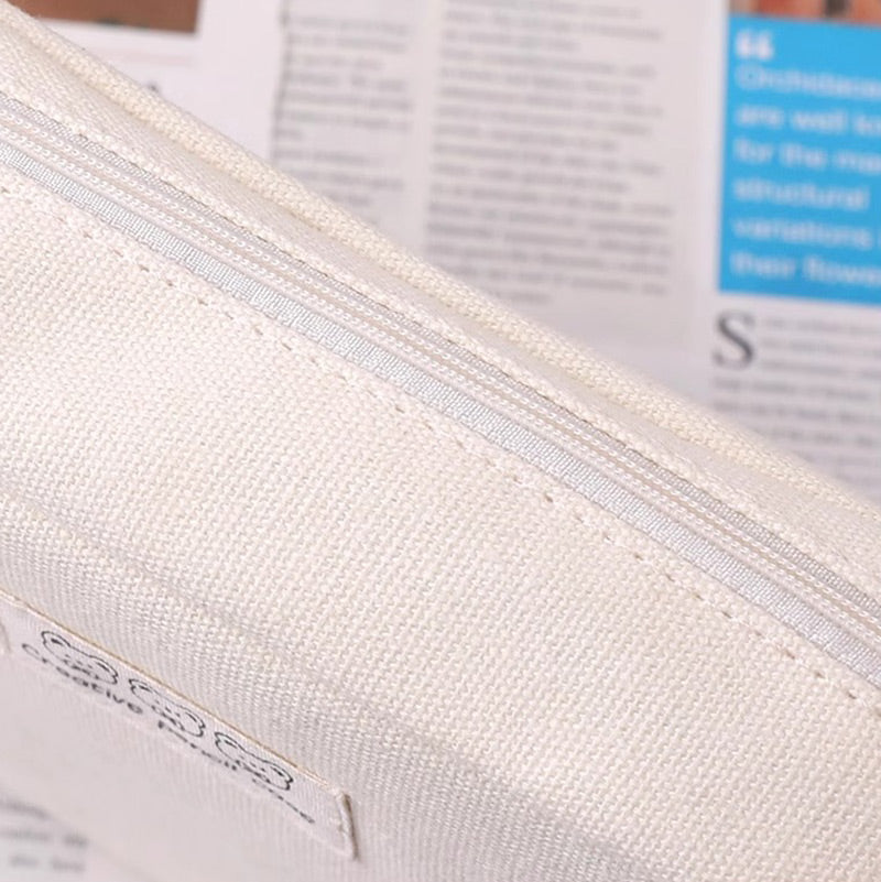 Bear-illustrated Multi-compartment Stationery Organizer