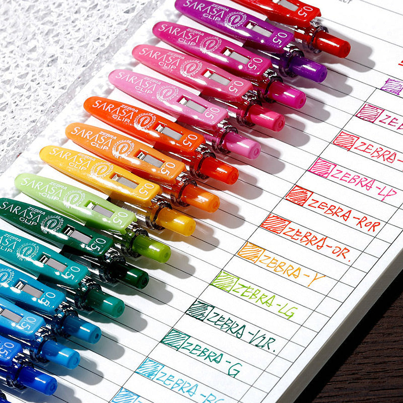 Transparent-barrel Retractable Gel Ink Pen Set