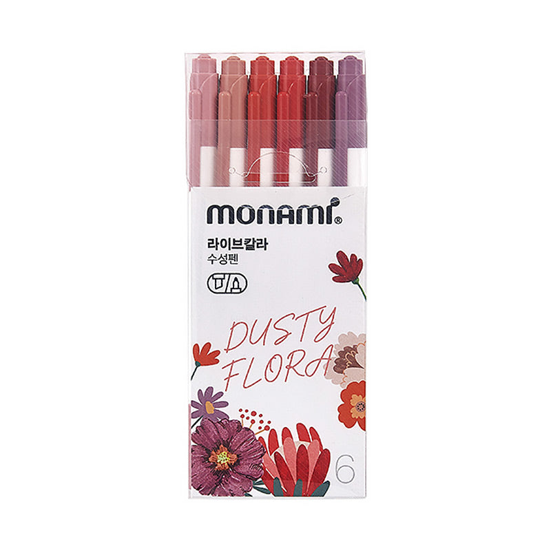 Floral-packaged Dual-tip Marker Pen Set