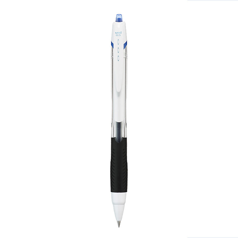 Textured-grip Transparent-window Retractable Rollerball Pen