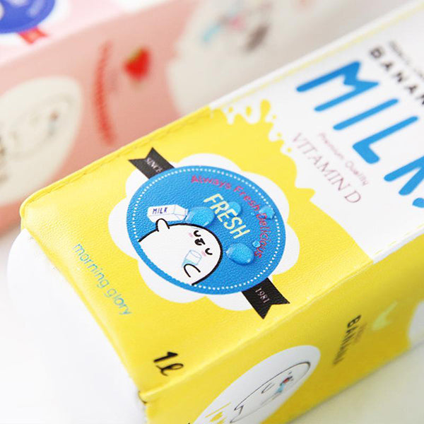Premium Kawaii Milk Box Pencil Case